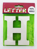 White Wooden Letter H for Crafts & DIY Decoration