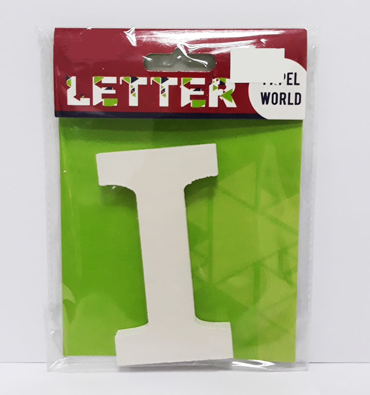 Wooden Letters White "I" - Al Masam Stationery LLC Main image