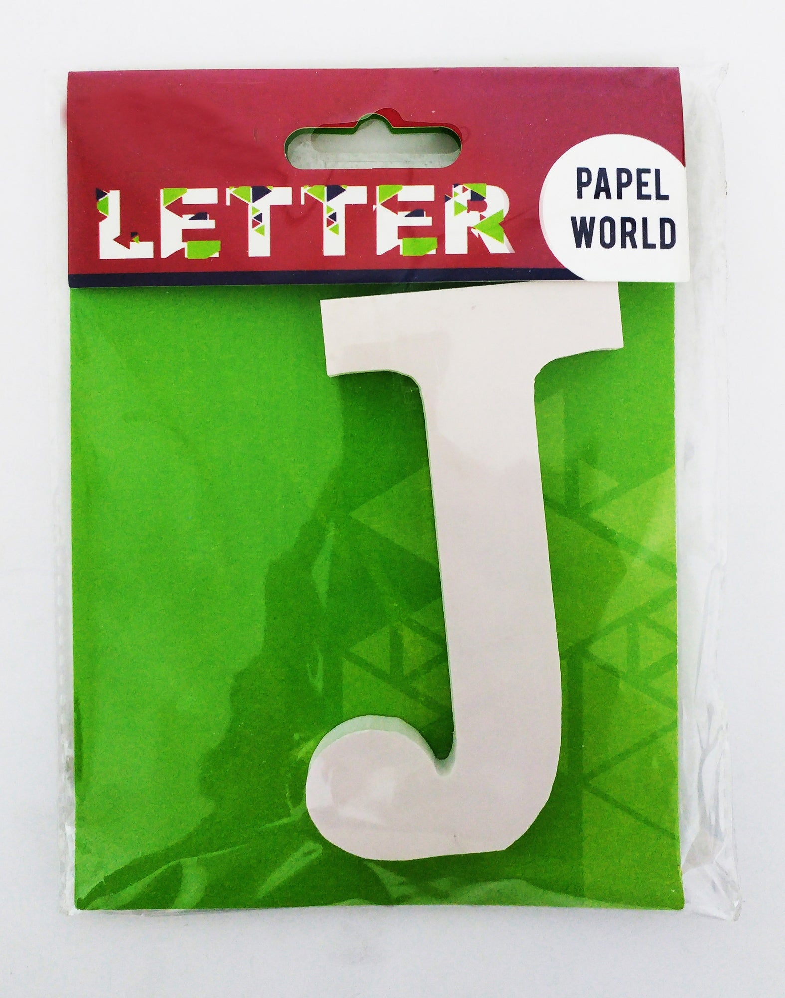 Wooden Letters White "J" - Al Masam Stationery LLC Main image