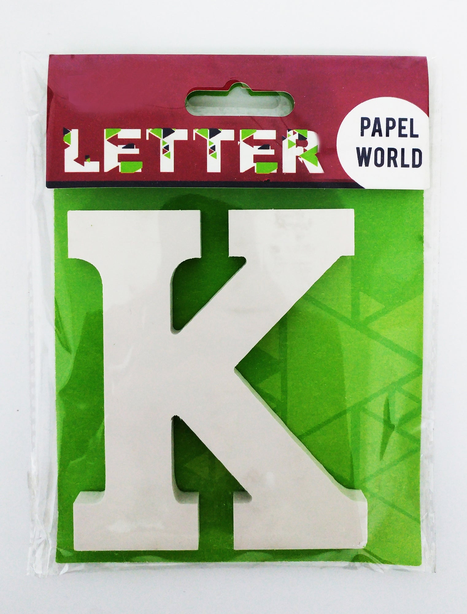Wooden Letters White "K" - Al Masam Stationery LLC Main image