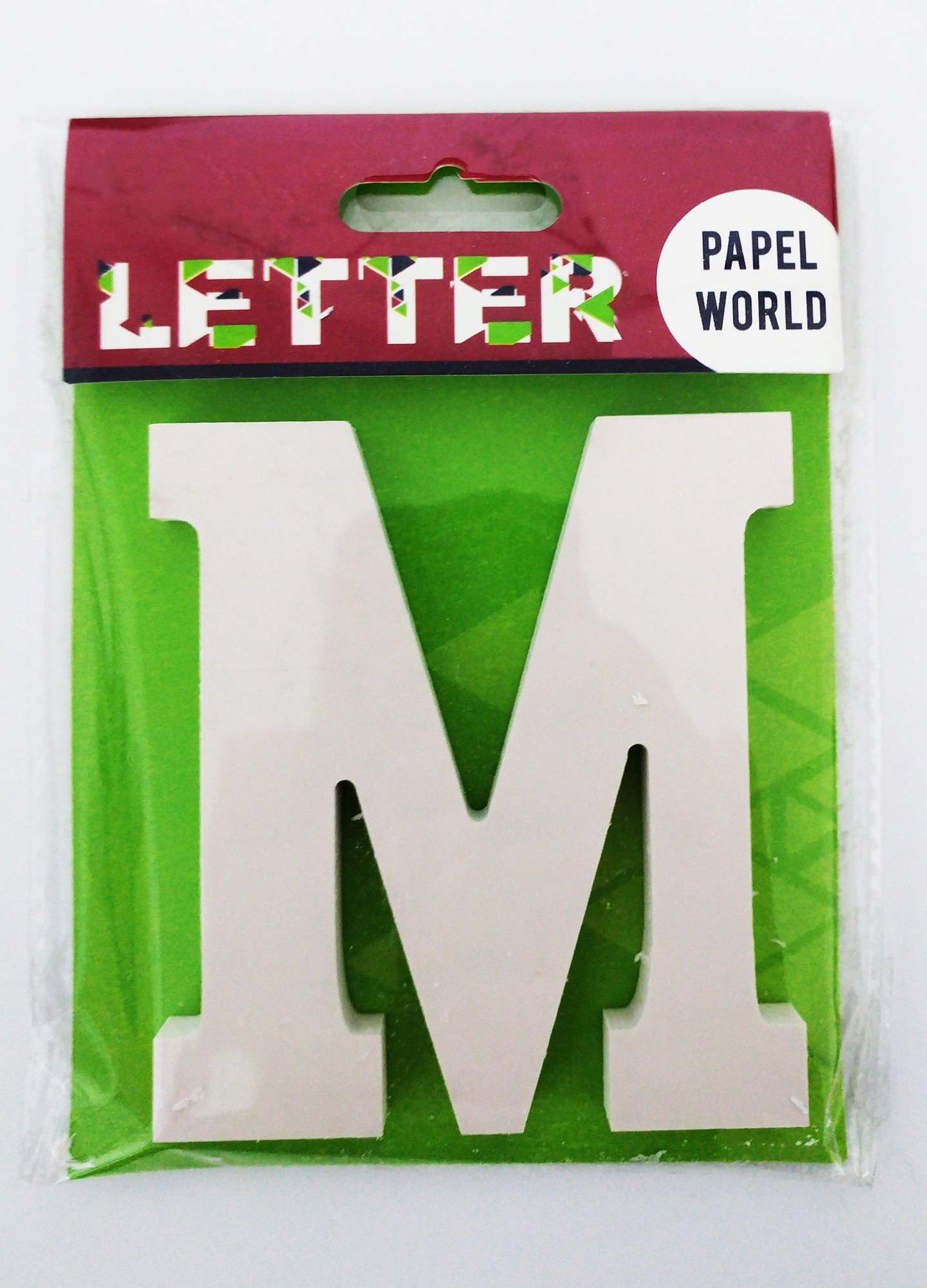 Wooden Letters White "M" - Al Masam Stationery LLC Main image