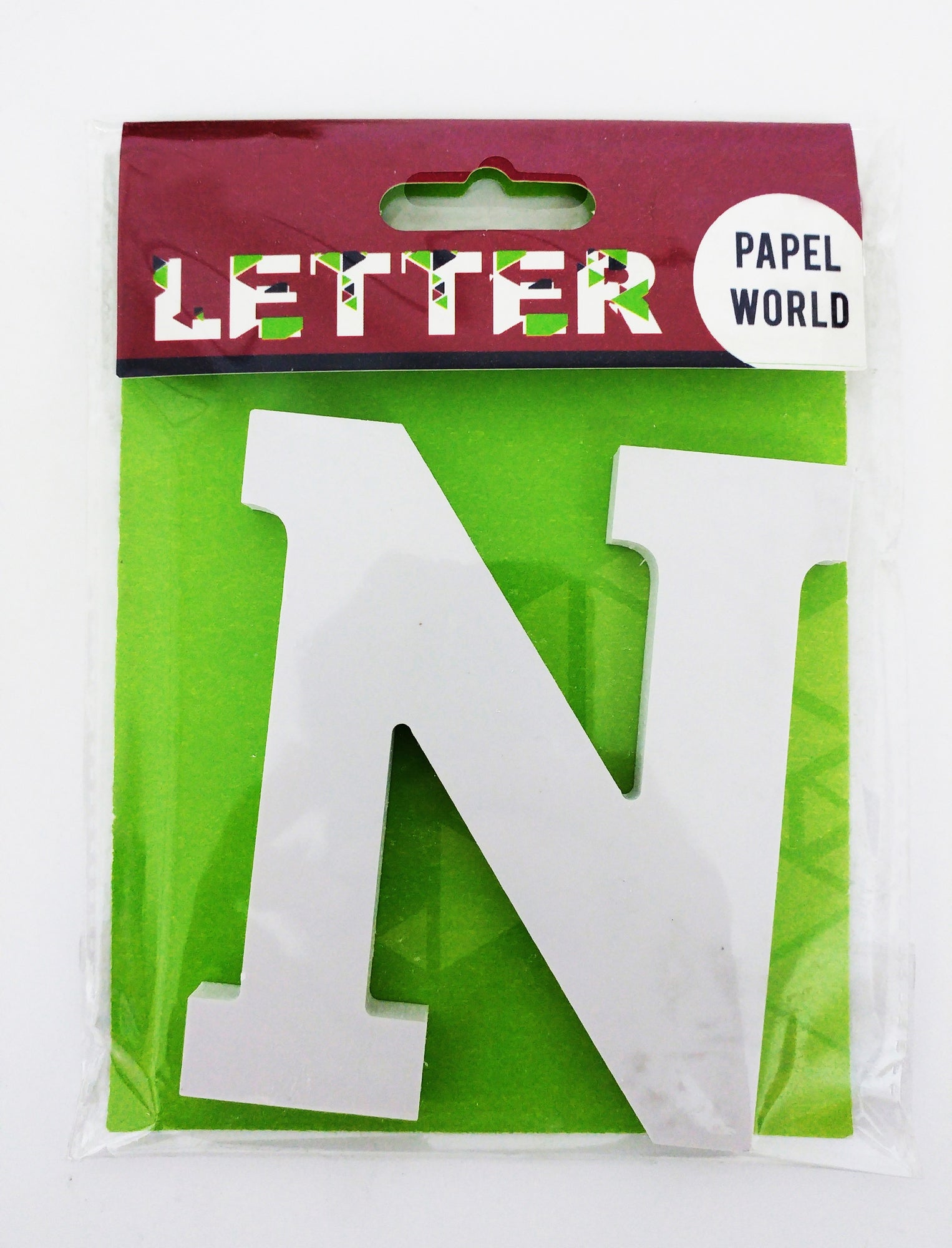 Wooden Letters White "N" - Al Masam Stationery LLC Main image