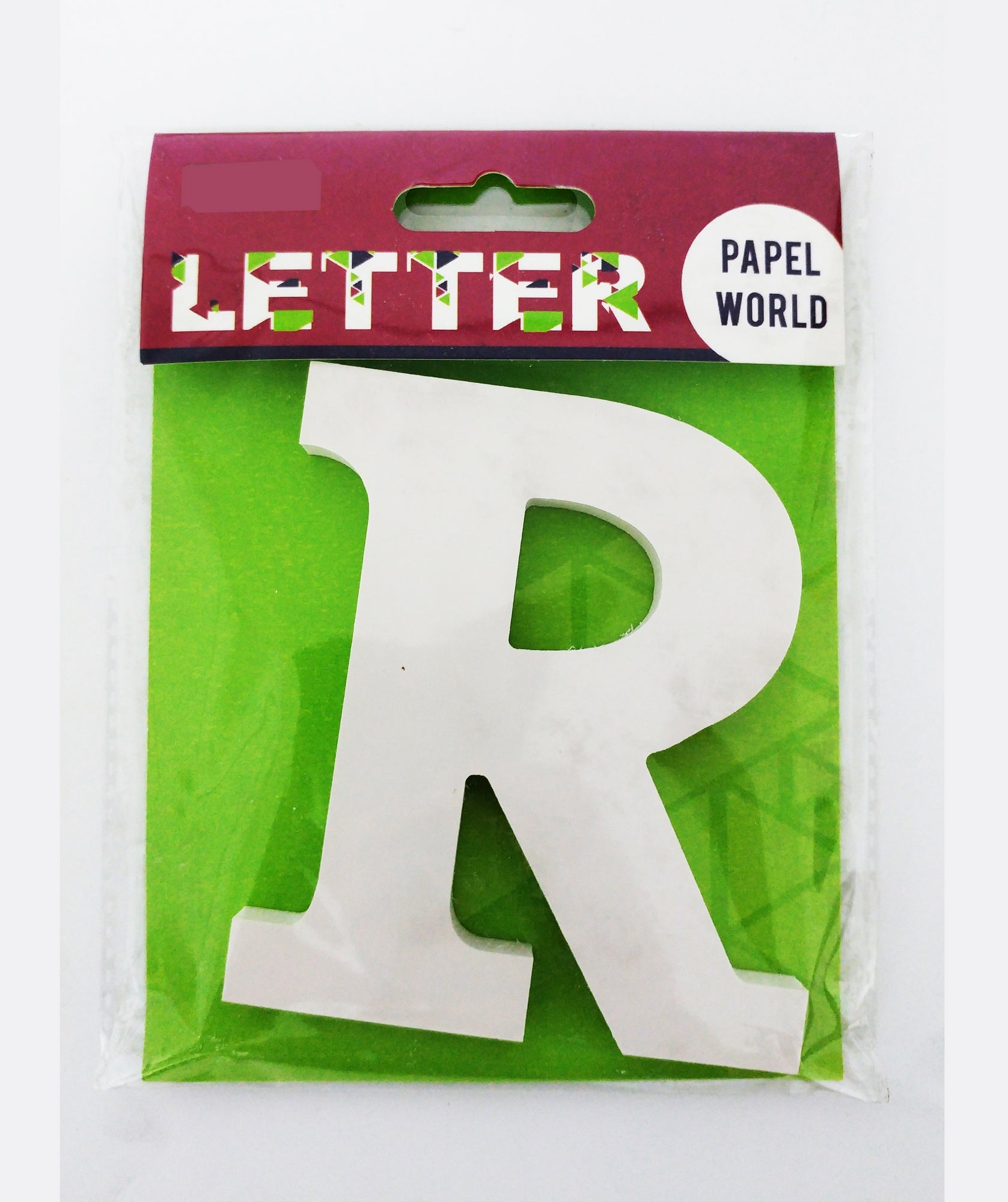 Wooden Letters White "R" - Al Masam Stationery LLC Main image