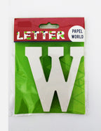 Wooden Letters White "W" - Al Masam Stationery LLC