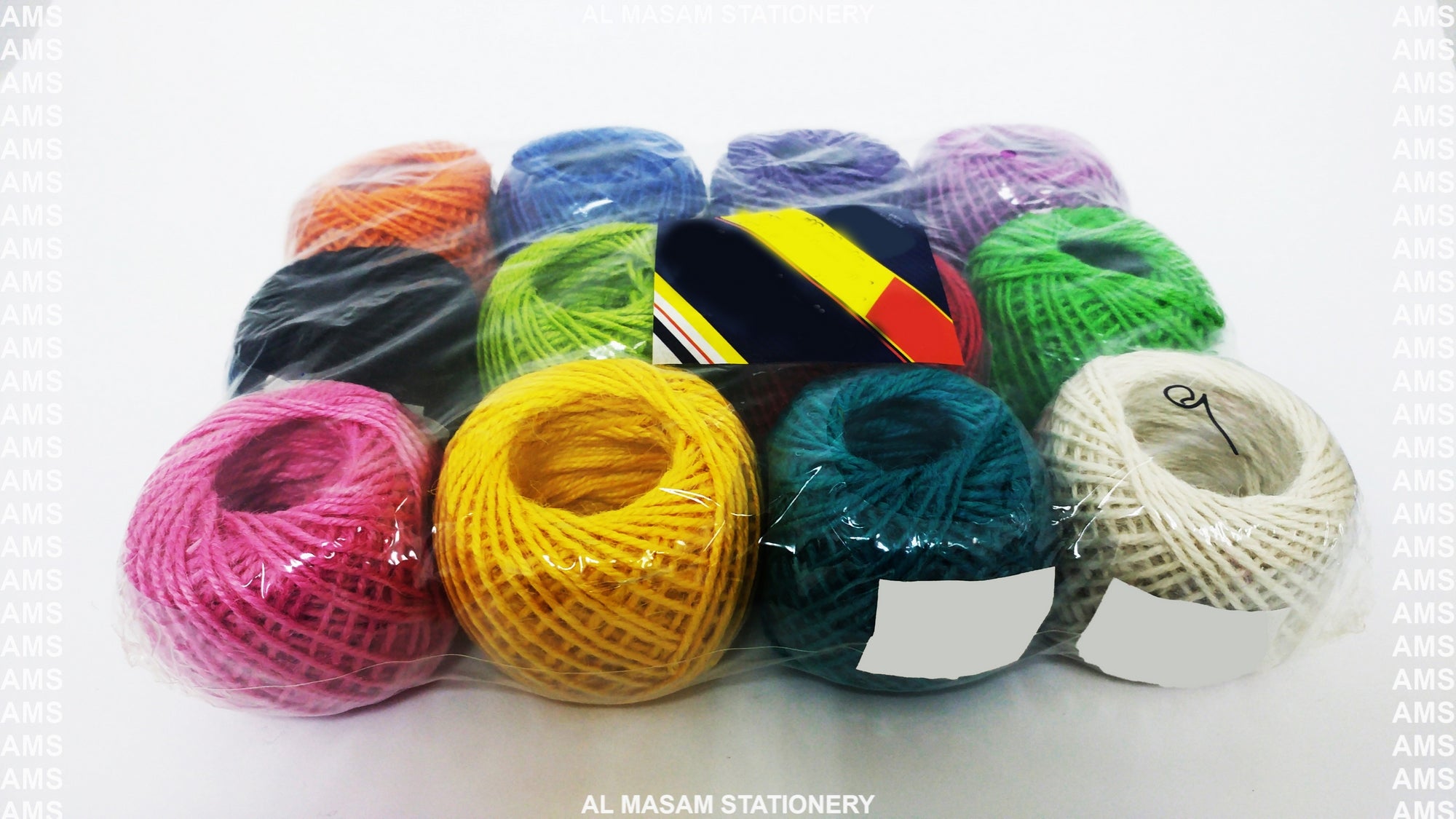 Twine Natural Thread 50m Assorted Colour - Al Masam Stationery LLC Main image