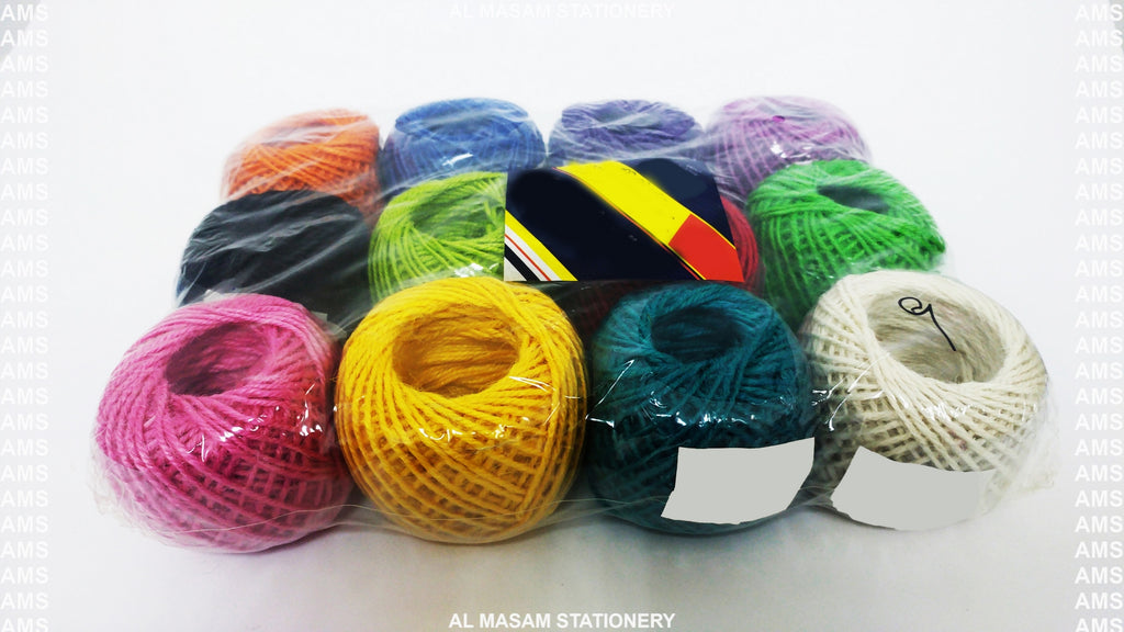 Twine Natural Thread 50m Assorted Colour - Al Masam Stationery LLC