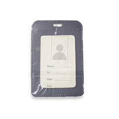 ID Card Holder (PULeather) Grey - Model 1