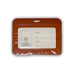 ID Card Holder (PULeather) Brown - Model 2 - Al Masam Stationery LLC