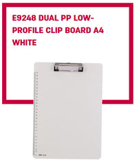 Deli Dual PP Low-profile Clip Board A4 White