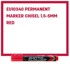 Deli Permanent Marker Chisel 1.5-5mm Red - (EU10340) - Al Masam Stationery LLC