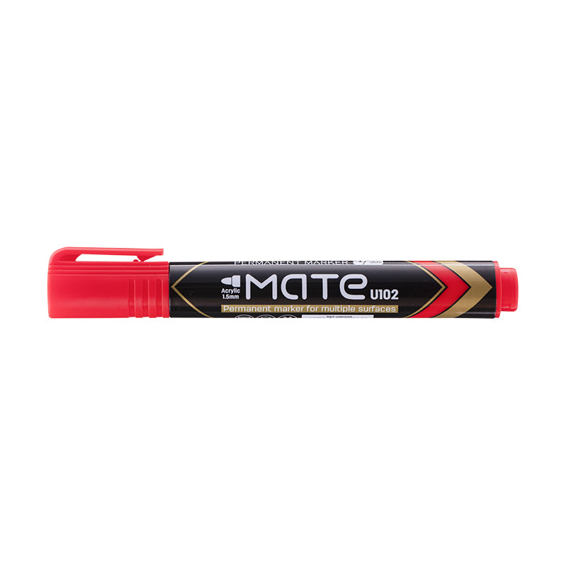 Deli Permanent Marker Bullet 1.5mm Red - Al Masam Stationery LLC