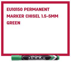 Deli Permanent Marker Chisel 1.5-5mm Green - (EU10150) - Al Masam Stationery LLC