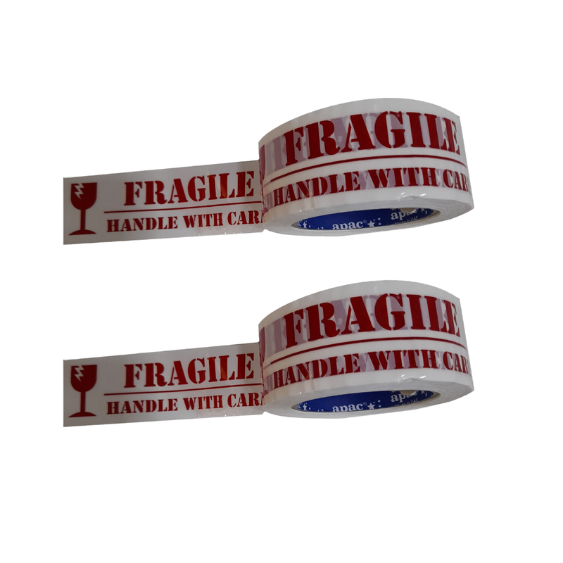 Apac Fragile Handle With Care Tape 2 inch x 100 yards| 36 rolls per carton Main image