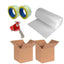 Apac Jumbo Packaging Kit With 1 x Bubble Wrap, 2 x Carton Boxes, 2 x Packaging Tape Clear, 1 x Tape Dispenser