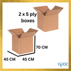 Apac Jumbo Packaging Kit With 1 x Bubble Wrap, 2 x Carton Boxes, 2 x Packaging Tape Clear, 1 x Tape Dispenser