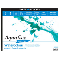 Daler Rowney Aquafine Watercolour Pads Smooth Hot Pressed16 x 12 inch