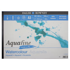 Daler Rowney Aquafine Watercolour Pads Smooth Hot Pressed A3 - Al Masam Stationery LLC