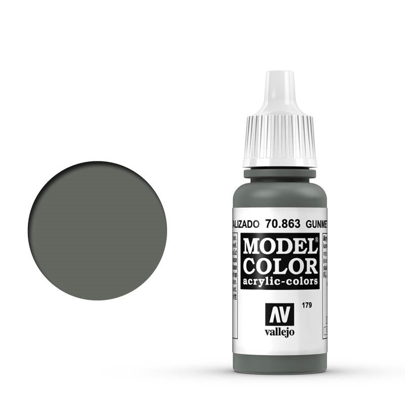 Vallejo 179:MODELCOLOR 863-17ML. GUNMETAL GREY - Al Masam Stationery LLC