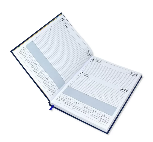 FIS Diary 2024 (English) Blue, A4 - FSDI42EN21BL - Al Masam Stationery LLC