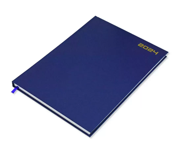 FIS A5 Diary 2024 English (1 Week at a glance) Blue - (FSDI78E21BL) - Al Masam Stationery LLC