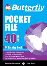 Atlas Display Book Butterfly A4 40 Sleaves - Al Masam Stationery LLC Main image