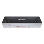 Black Atlas A3 2-Roller Laminating Machine for documents, suitable for A3 size, 240V power, compact and efficient.