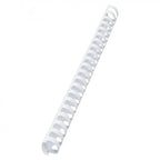 Atlas A4 binding comb in white, 25mm size, designed for secure document binding and organization.