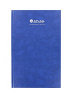 Blue Atlas Manuscript Spiral Pad Book, 10x8 inch, 192 pages, ideal for writing and note-taking.
