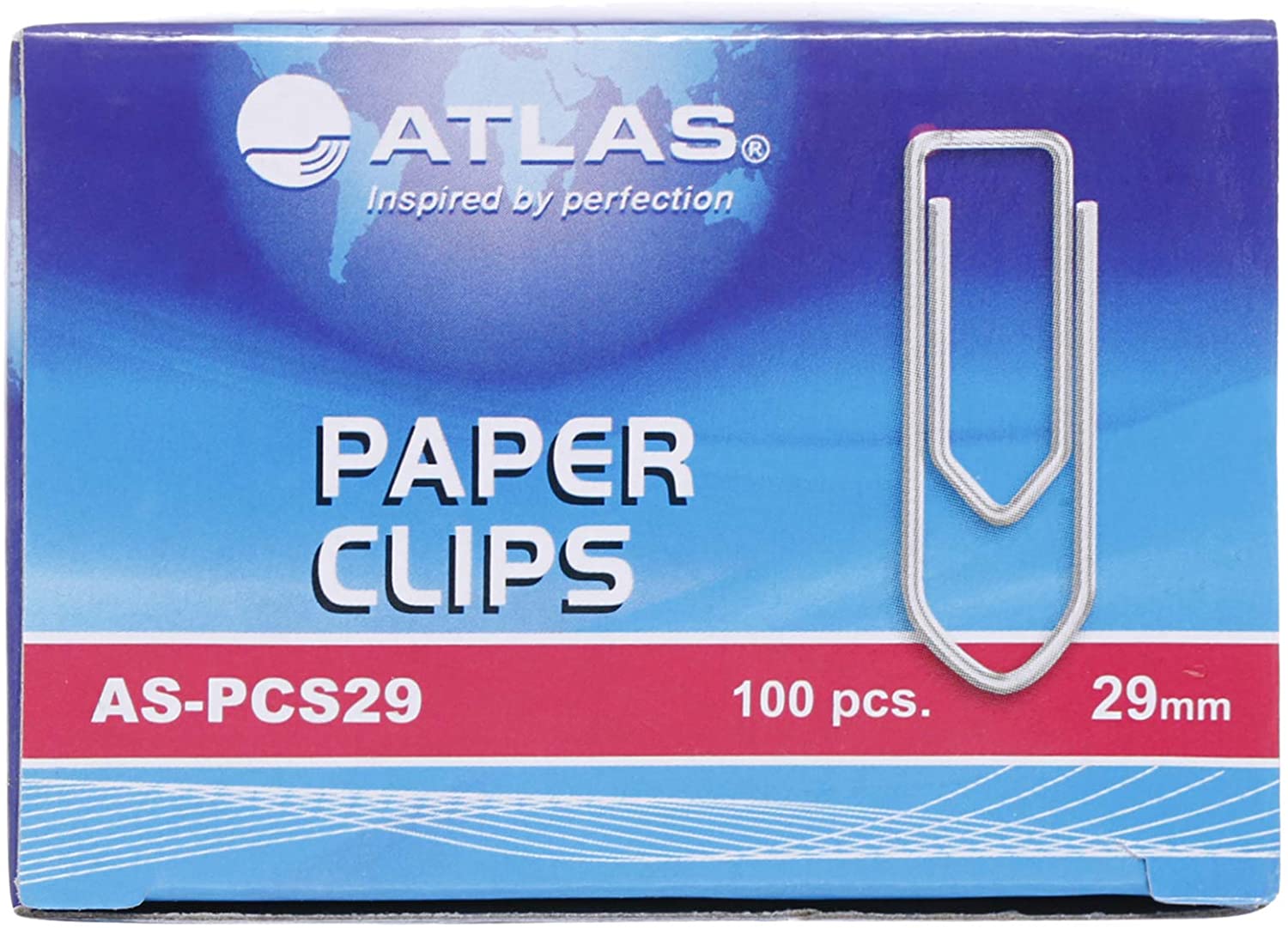 Atlas Paper Clip Ship Type 29mm Box of 10pcs - Al Masam Stationery LLC Main image