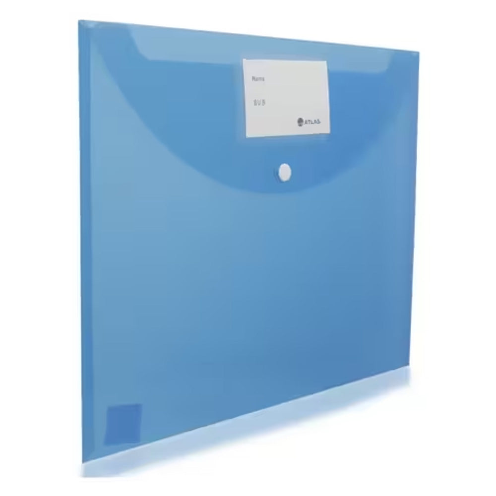 Atlas Spots Document Bag With Card And Button Blue - Al Masam Stationery LLC Main image