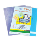 A clear A4 transparent binding cover by Atlas, 0.20mm thickness, showing the smooth, see-through plastic surface for document protection.