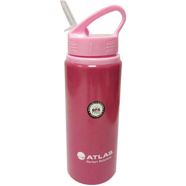 Atlas Water Bottle Sipper Aluminium 0.6 Liter Pink - Al Masam Stationery LLC Main image