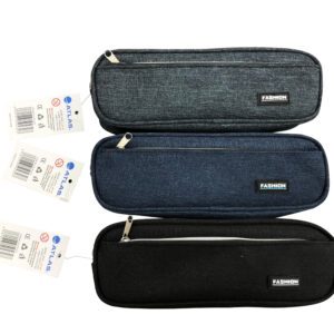 Atlas Pencil Case Square Plain Blue-Black-Grey - Al Masam Stationery LLC Main image