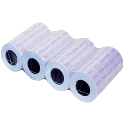 Atlas Single Line Pricing Label With Red Line White