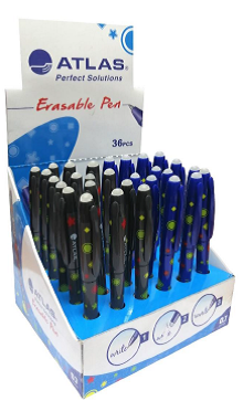 Atlas Erasable Pen 0.7mm Display of 36 Pcs - Al Masam Stationery LLC Main image
