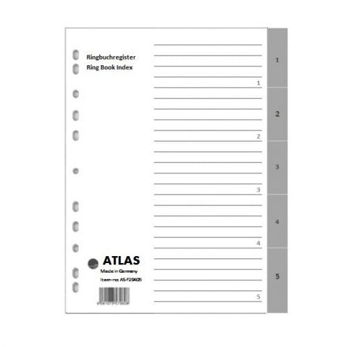 Atlas 1-6 Plastic Divider A4 - Al Masam Stationery LLC Main image