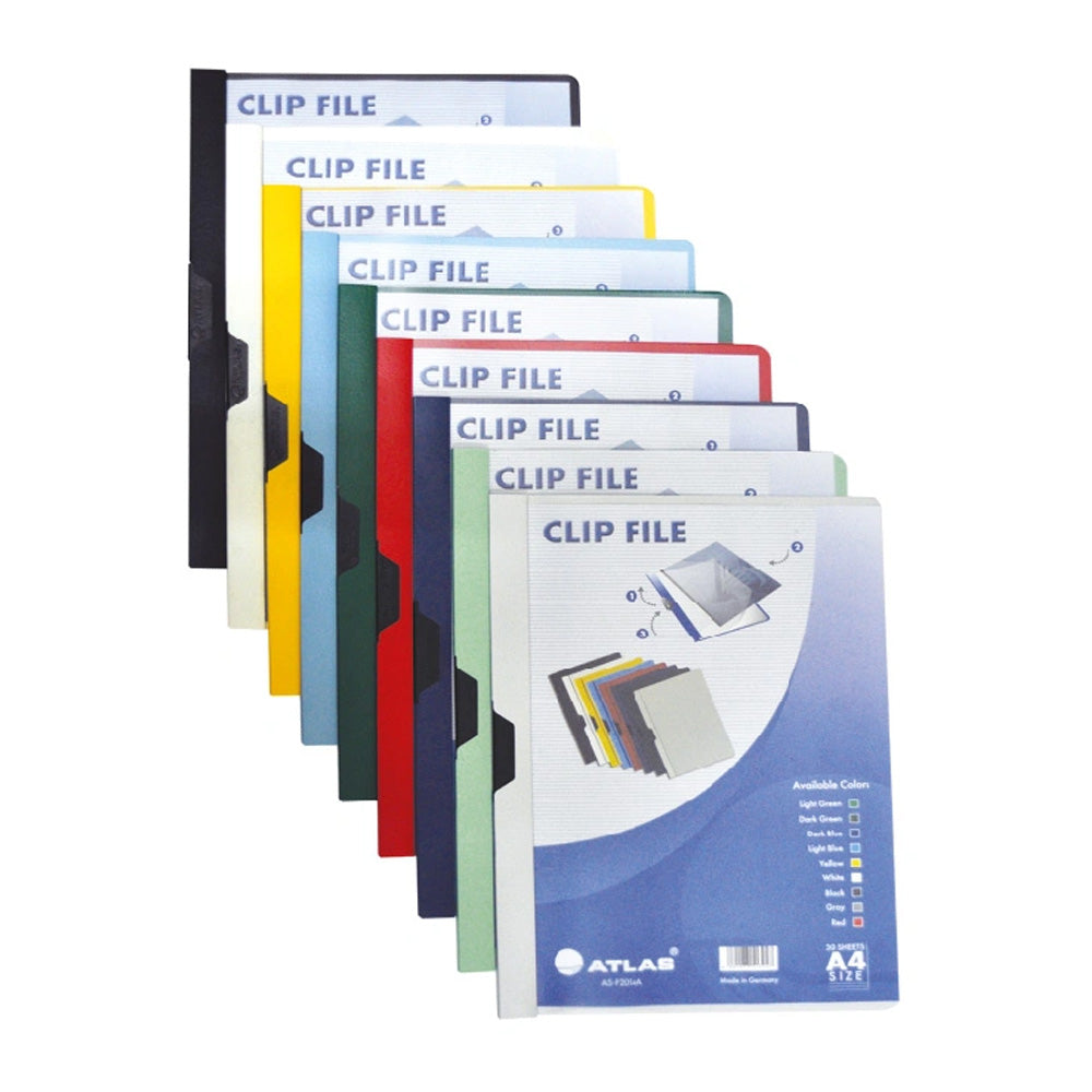Atlas A4 30 Sheet Clip File Grey - Al Masam Stationery LLC Main image