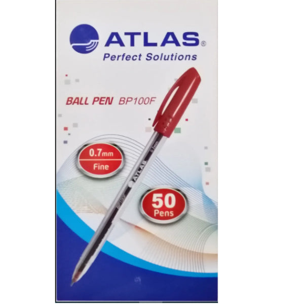 Atlas Ball Pen Red 0.7mm - Al Masam Stationery LLC Main image