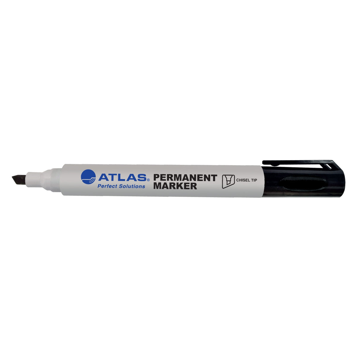 Atlas Bullet Permanent Marker  Chisel Tip Pack Black - Al Masam Stationery LLC Main image