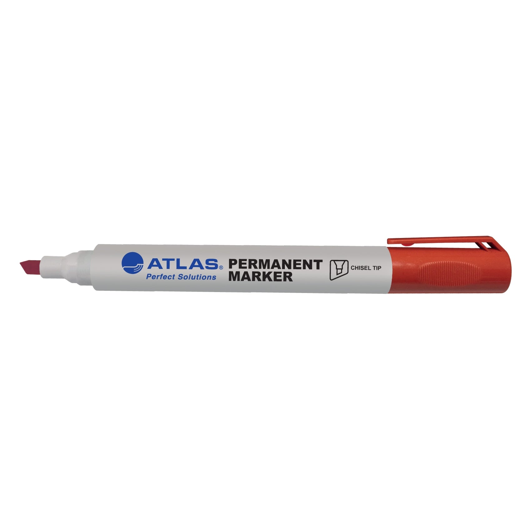 Atlas Bullet Permanent Marker  Chisel Tip Pack Red - Al Masam Stationery LLC Main image