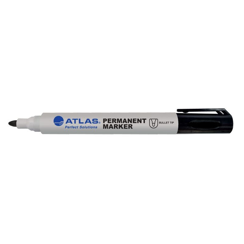 Atlas Bullet Permanent Marker Pack Black - Al Masam Stationery LLC Main image