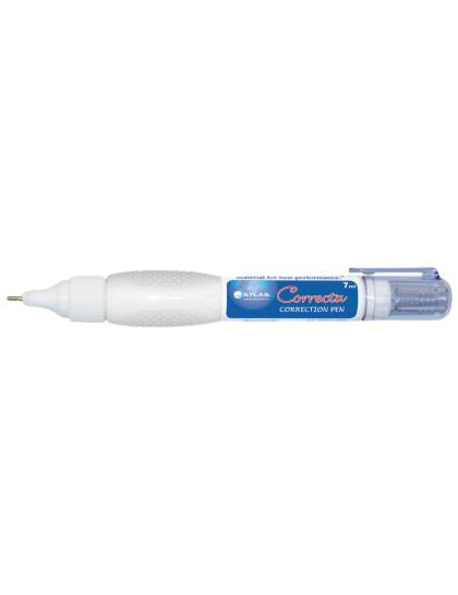 Atlas Correction Pen Reg 7ml White Box of 24Pcs - Al Masam Stationery LLC Main image