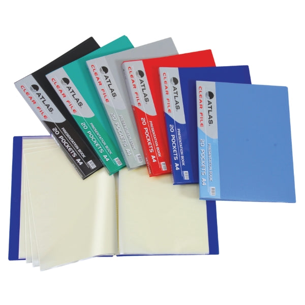 Atlas Elite Clear File A4 10 Pocket Blue - Al Masam Stationery LLC Main image