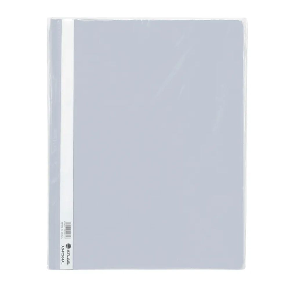 Atlas Flat File PVC A4 With Pocket, Opque Grey - Al Masam Stationery LLC Main image