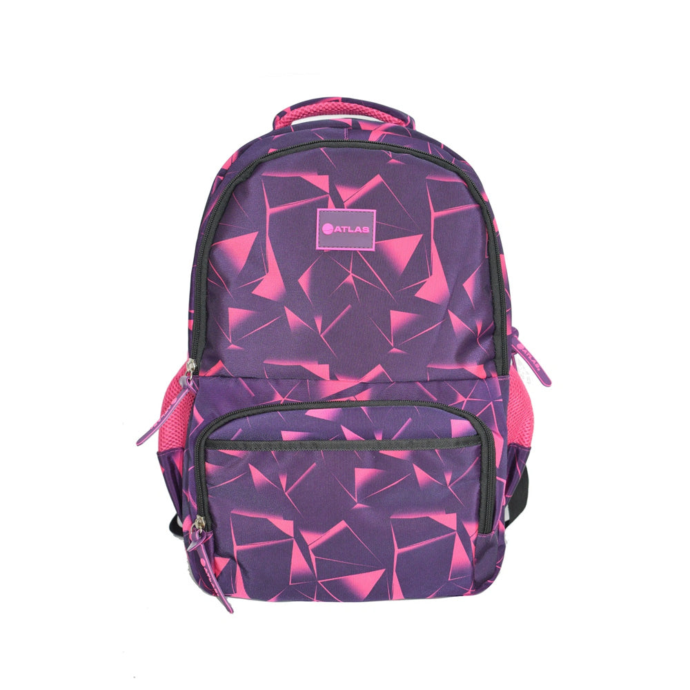 Atlas Girls Backpack Abstract 18" Purple - Al Masam Stationery LLC Main image