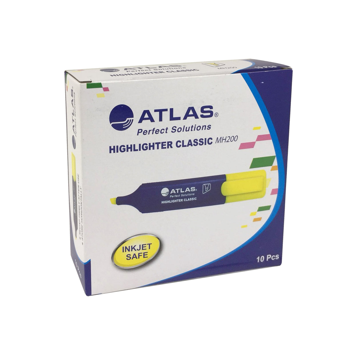 Atlas Highlighter Pack Yellow - Al Masam Stationery LLC Main image