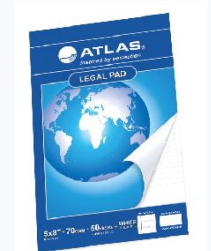 ATLAS LEGAL PAD A4 70GSM 50 SHEETS - Al Masam Stationery LLC Main image