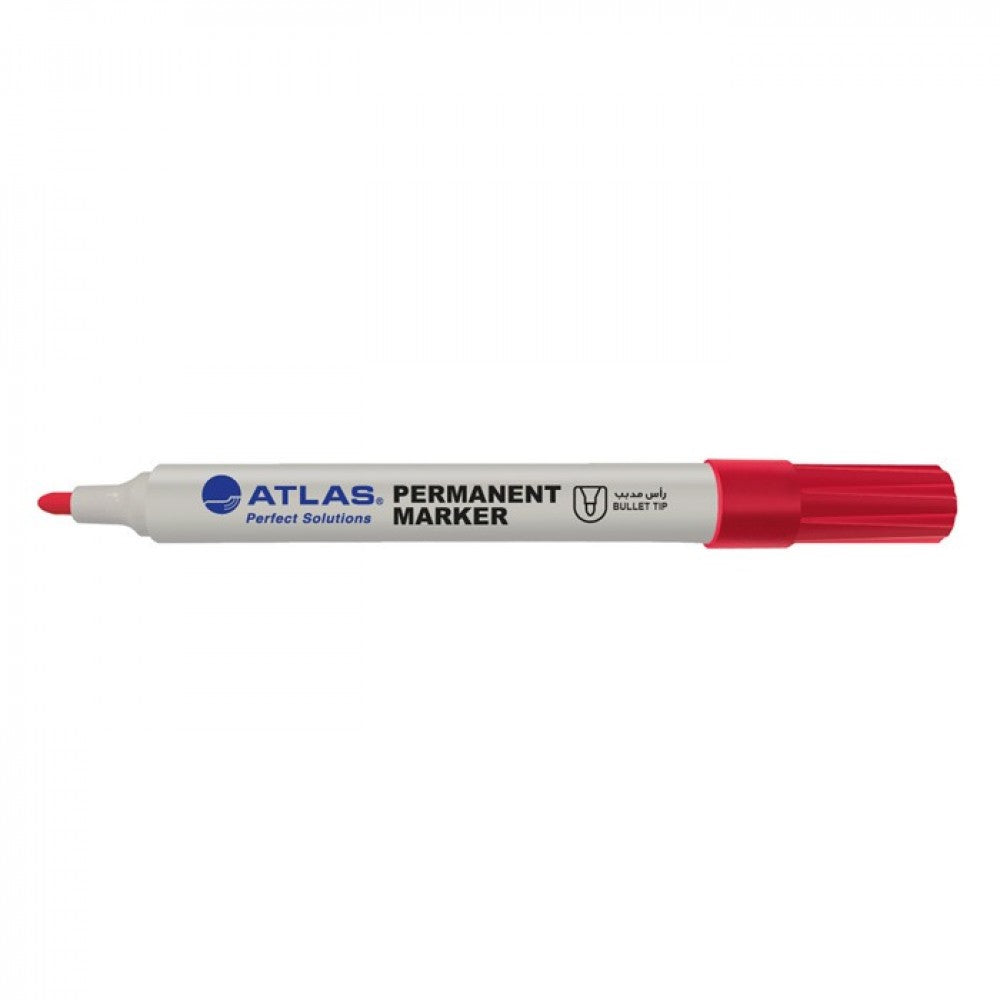 Atlas Permanent Marker Bullet Red - Al Masam Stationery LLC Main image