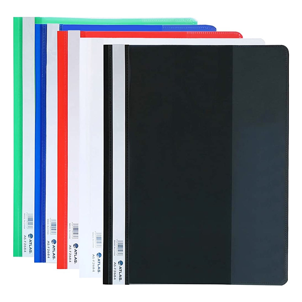 Atlas Polypropylene Thick A4 Flat File With Pocket Grey Secondary image