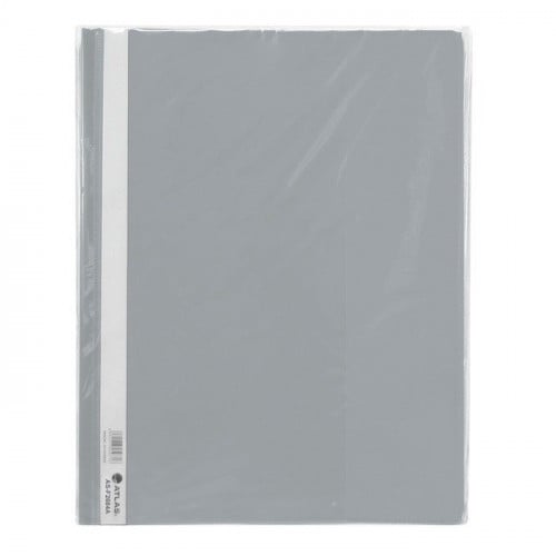 Atlas Polypropylene Thick A4 Flat File With Pocket Grey - Al Masam Stationery LLC Main image